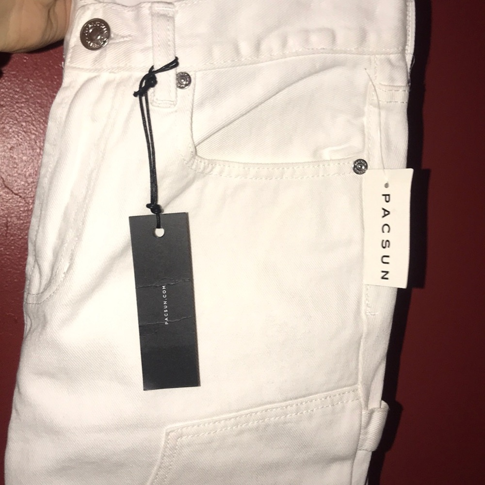 Pac sun slim fit white pants brand new